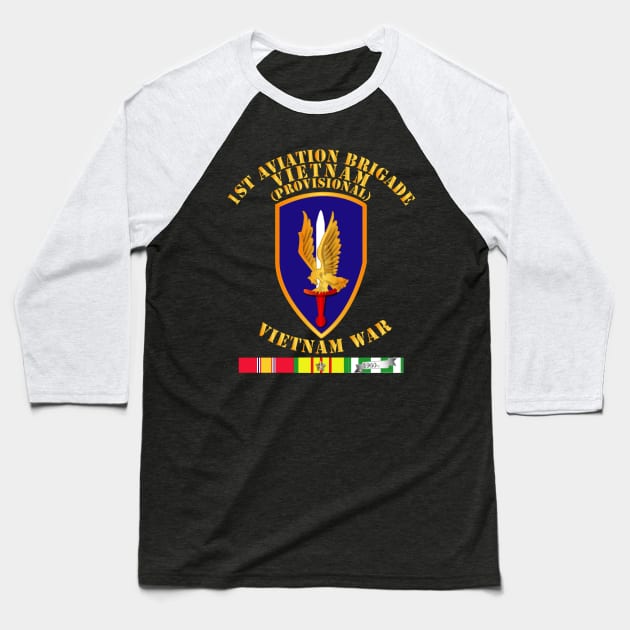 1st Aviation Brigade (Provisional) - Vietnam War w SVC Baseball T-Shirt by twix123844